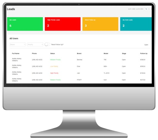 SewManger #1 CRM - Lead Tracker